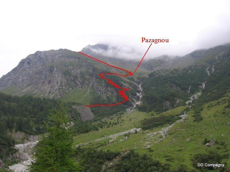 Variante La Lia>Pazagnou depuis Mauvoisin