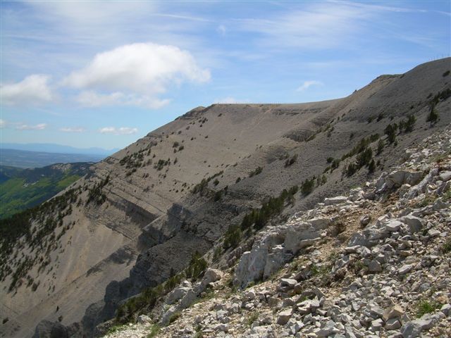 Belle vue sur le versant nord