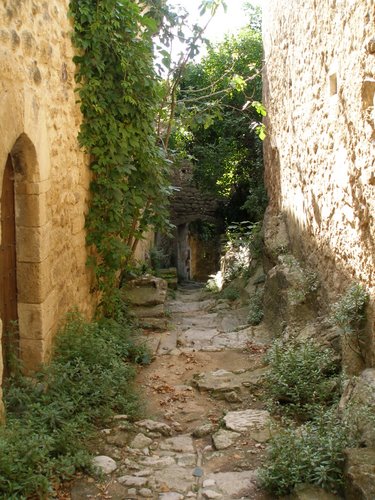 Oppède le Vieux : Descente technique dans le village