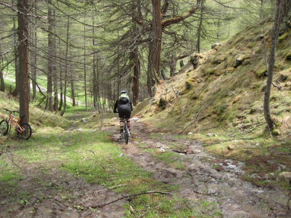 #11 Sentier ou rivière ? : Ca mouille bien par ici, z Sentier ou rivière ? : Ca mouille bien par ici, z'êtes sûrs qu'on n'a pas dévié dans le torrent ? ;-)
(On ne voit pas bien mais l'eau coule à flot)