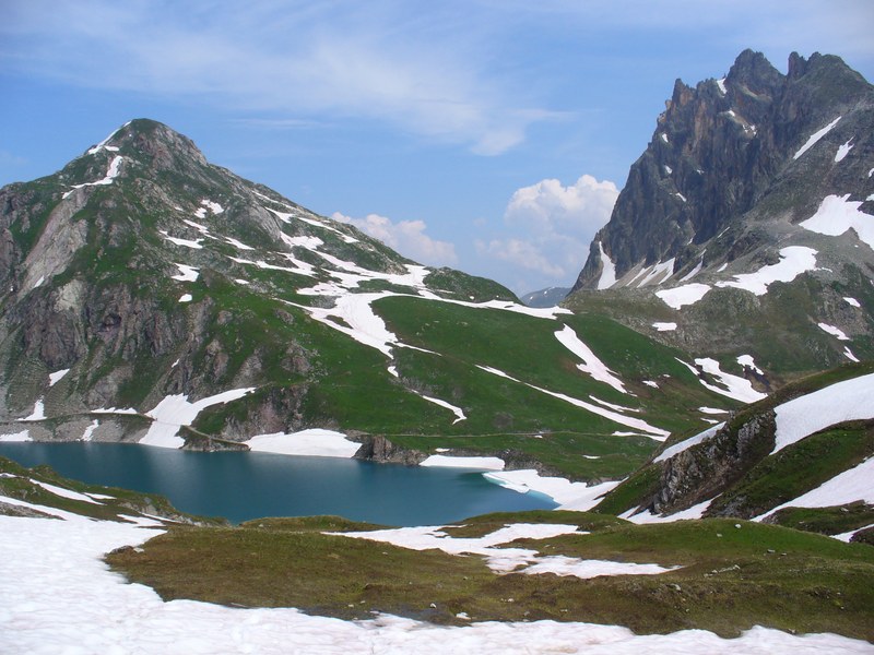 Col des Cerces : Vue sur le Col de la Plagnette