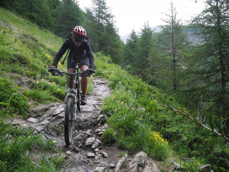 col du Crachet : technique à souhait dans la partie basse.