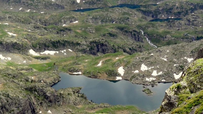 Lac Merlat : Lac Merlat vu du sommet