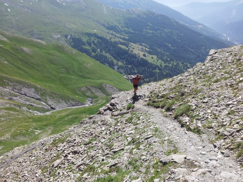 Col du Fréjus : Fin du portage pour Pierre