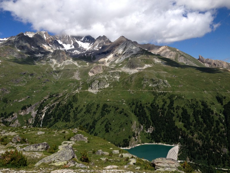 Vanoise : massif de la Dent Parrachée, barrage de Plan d'Amont