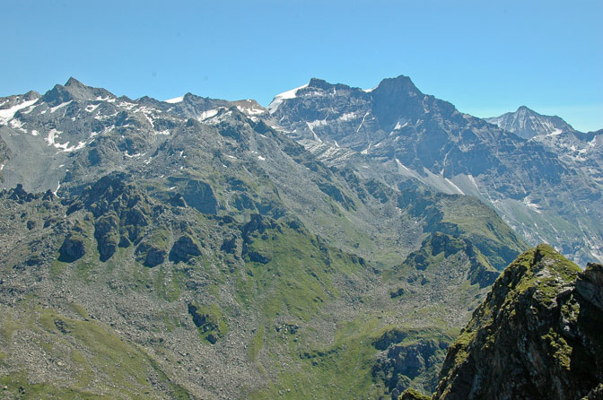#7 Val de Bagnes : Du col Termin, vue sur Rosablanche, le Parrain Val de Bagnes : Du col Termin, vue sur Rosablanche, le Parrain