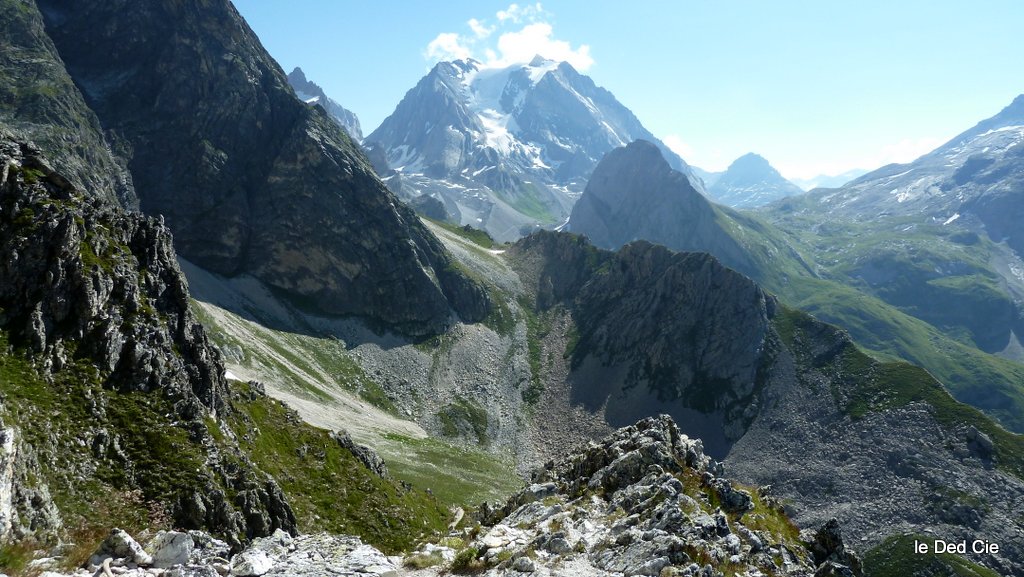 Vanoise : au dessus du passage câblé, col Rosset, Grande Casse