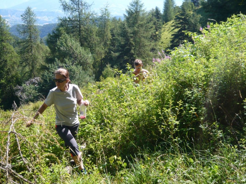 Crête des Mélèzes : Christine et Adrien en plein travail