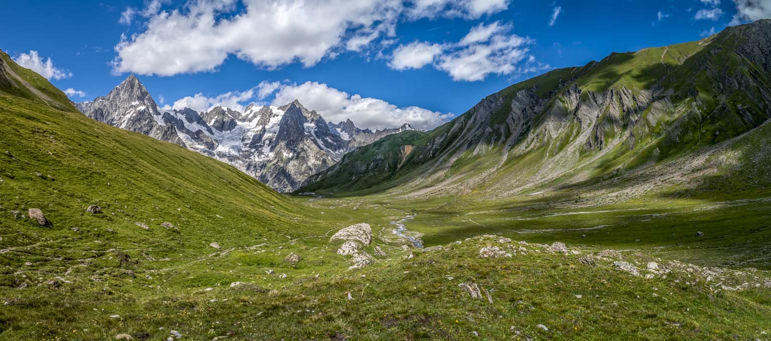 Vallon de Malatra : remonté depuis le refuge Bonatti