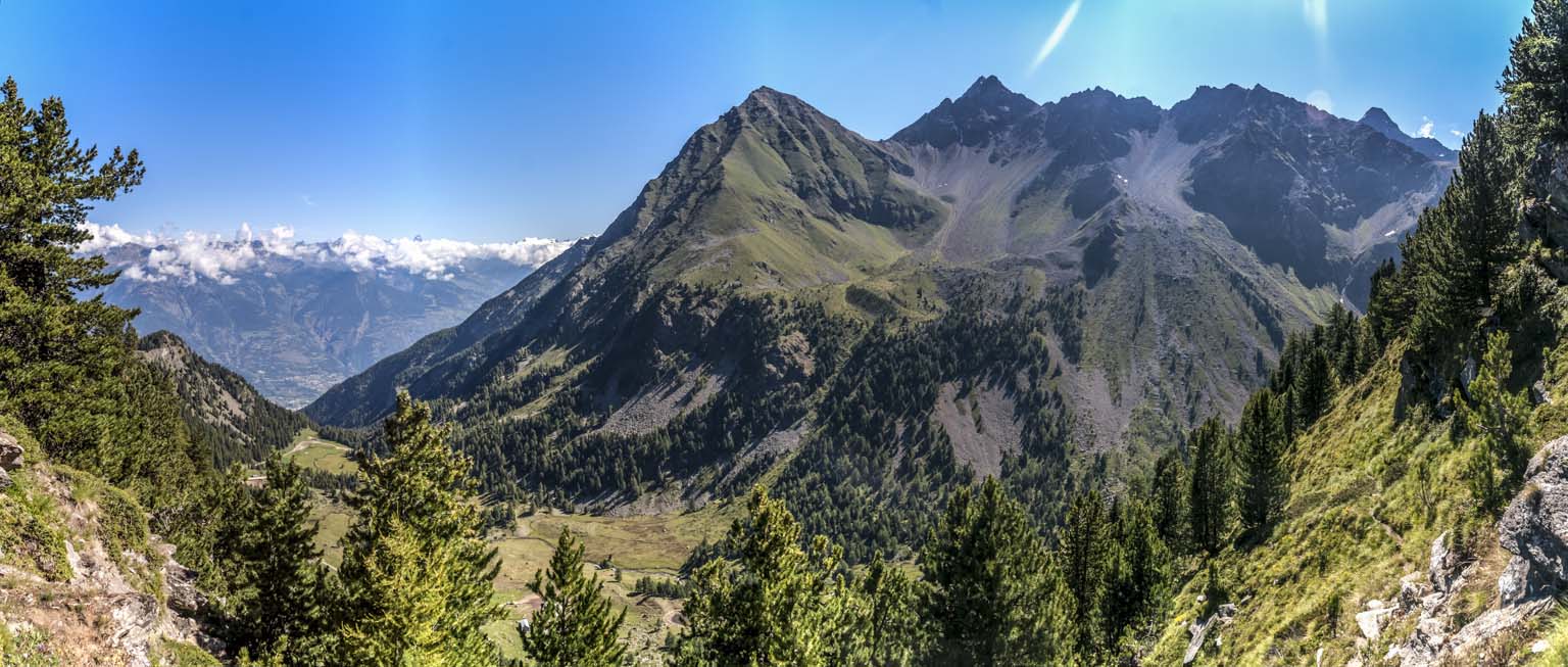 Petit col Replan : vue sur notre objectif du jour