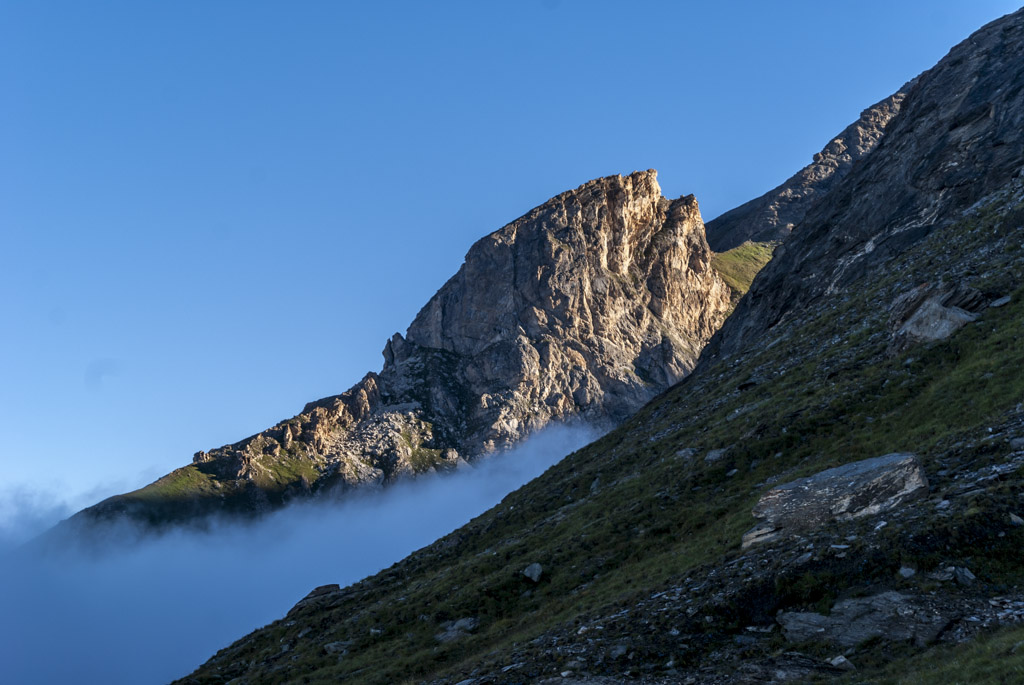 Rocher Blanc : juste sous le Rocher de la Davie