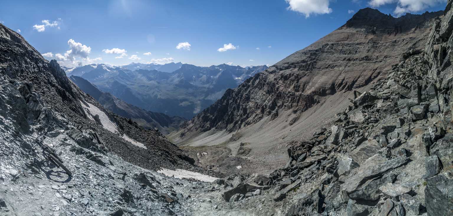 Col Lauson : vue O, vers le Valsavarenche (et la descente)