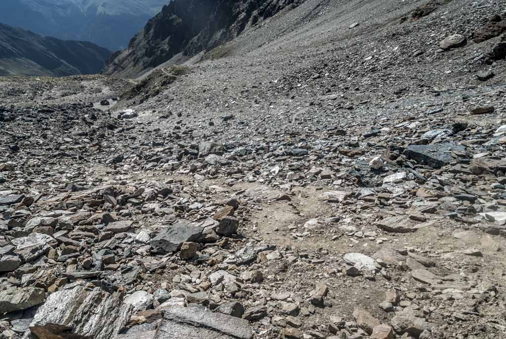 Sous le col Lauson : petit aperçu du terrain sur la partie haute