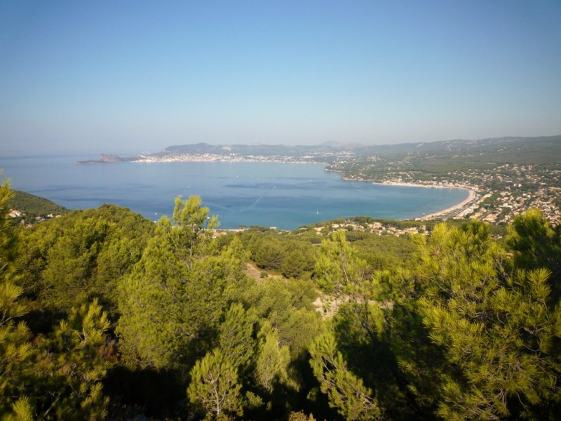 Panorama de la vigie : en direction de la Ciotat et des Lecques