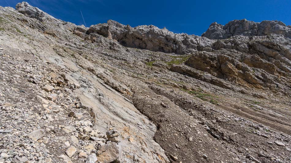 Ce qu'il reste du sentier : belles ravines