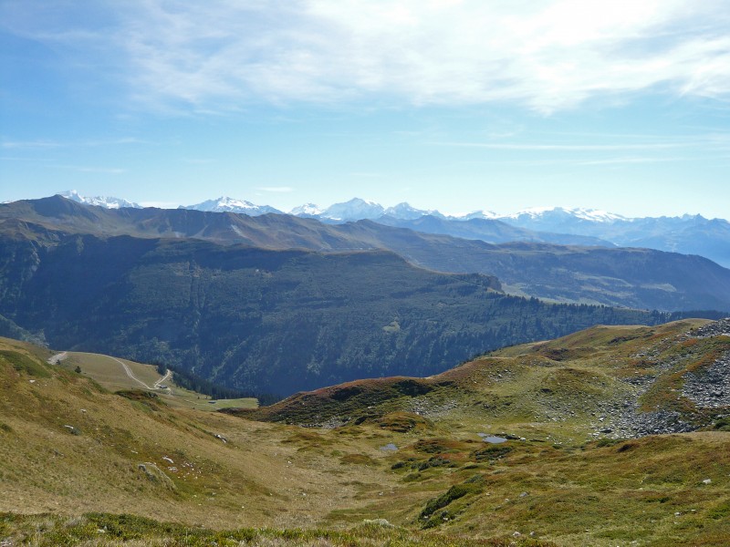 col des Evettes : Du col, vue le massif de la Vanoise