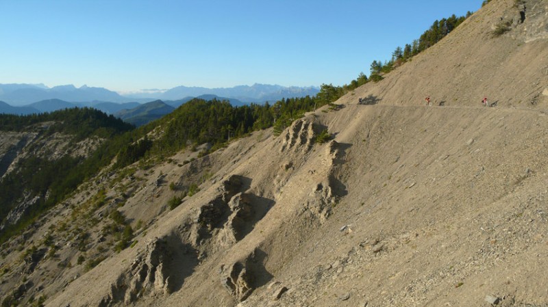 Traversée sous le sommet de Tête Grosse, secteur Chabanon