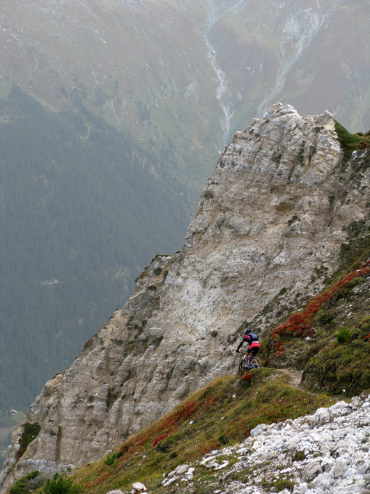 Dent du Villard : Belle ambiance dans ce début de descente