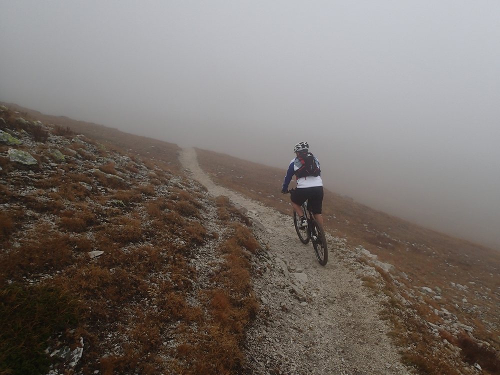 Col de la Vallée Etroite : Dans la nebbia