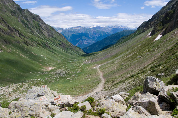 Col du Villonet : La nouvelle piste montant aux Chalets de la Vieille Route