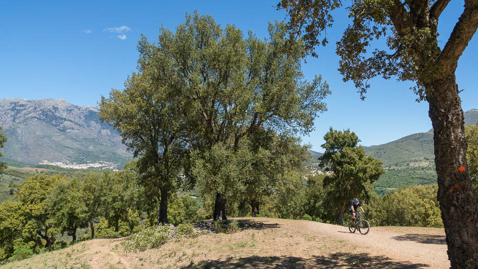 montée vers Poggio di Venaco : Corte au fond à gauche