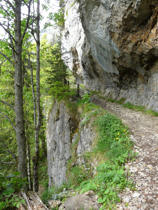 En allant au col de cou : Joli passage pour la descente