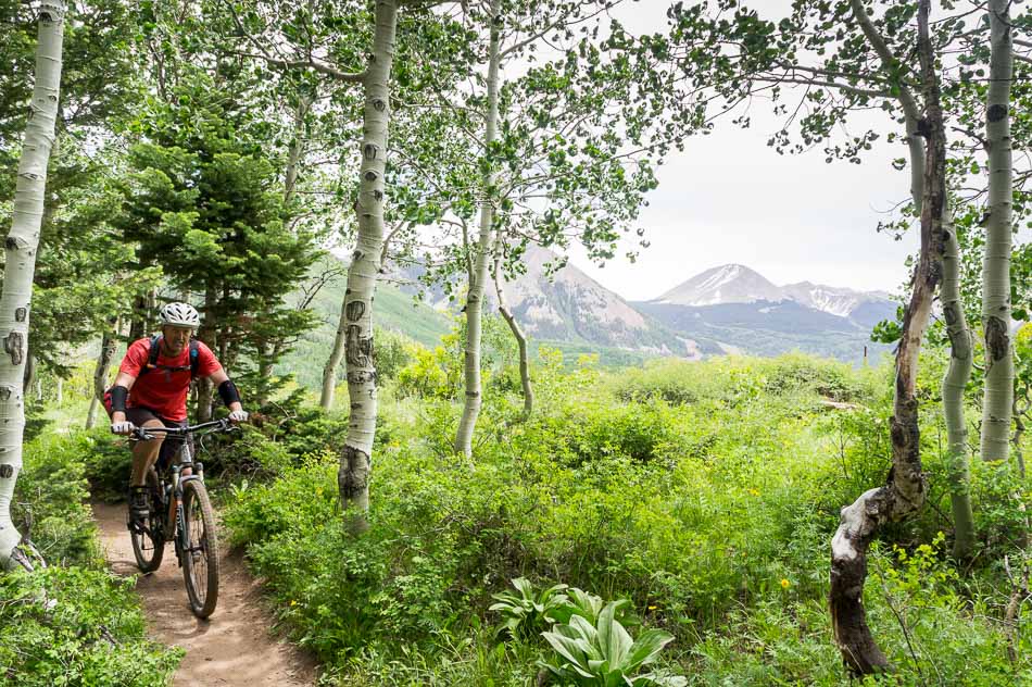 Moonlight Meadows : sortie des Aspen, vue sur Lasal Moutain