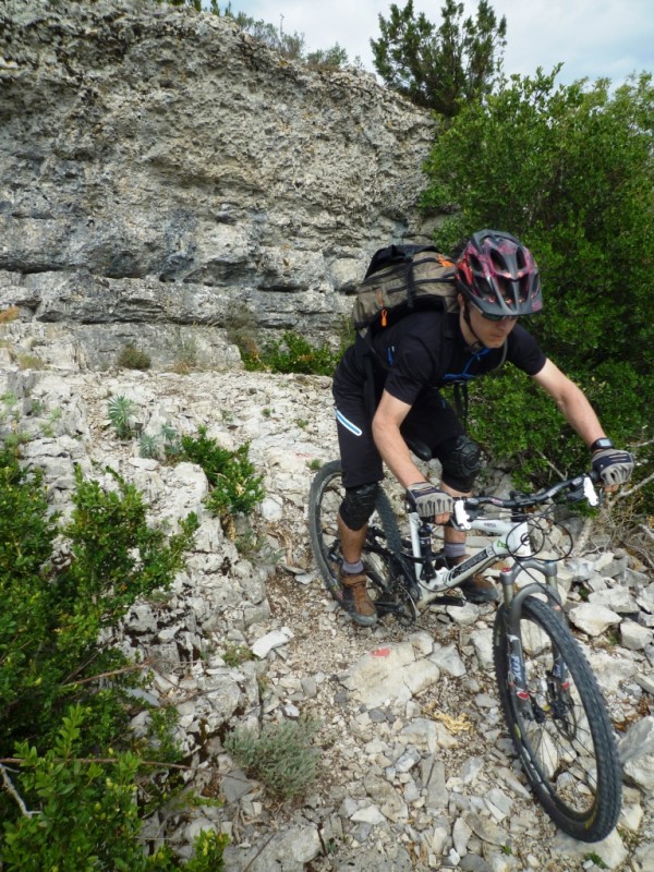 Descente de la Moutette : Adrien à l'aise dans l'épingle