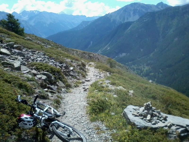 Sentier en Balcon : Fin de portage.