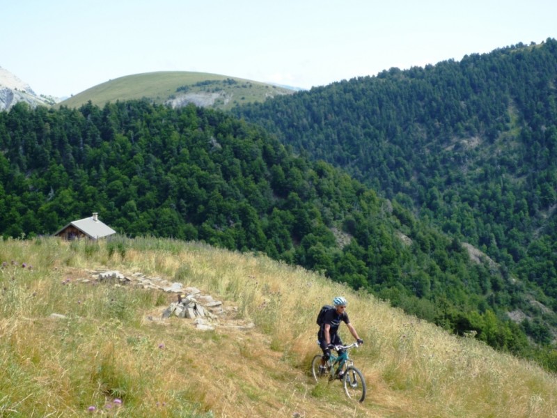 Cabanes du Gau : départ d'une jolie petite traversée jusqu'à la piste  de la Cabane du Grand Val Haut