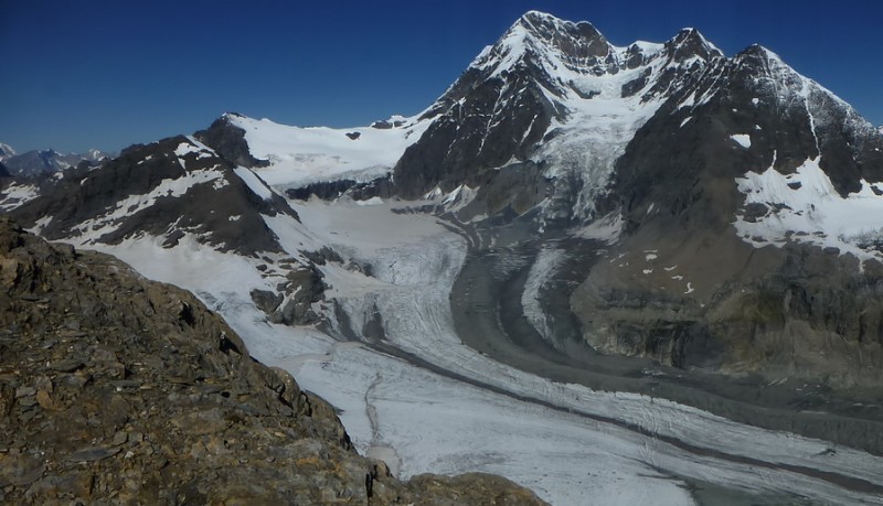 Car au sommet on voit ça : Face Sud-Est du Grand Combin