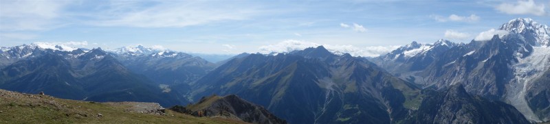 Panorama : Du Ruitor au Mt Blanc...