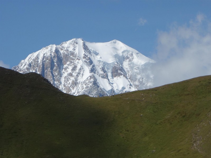 Mont Blanc : Col de Liconi sur fond de Mont Blanc...
