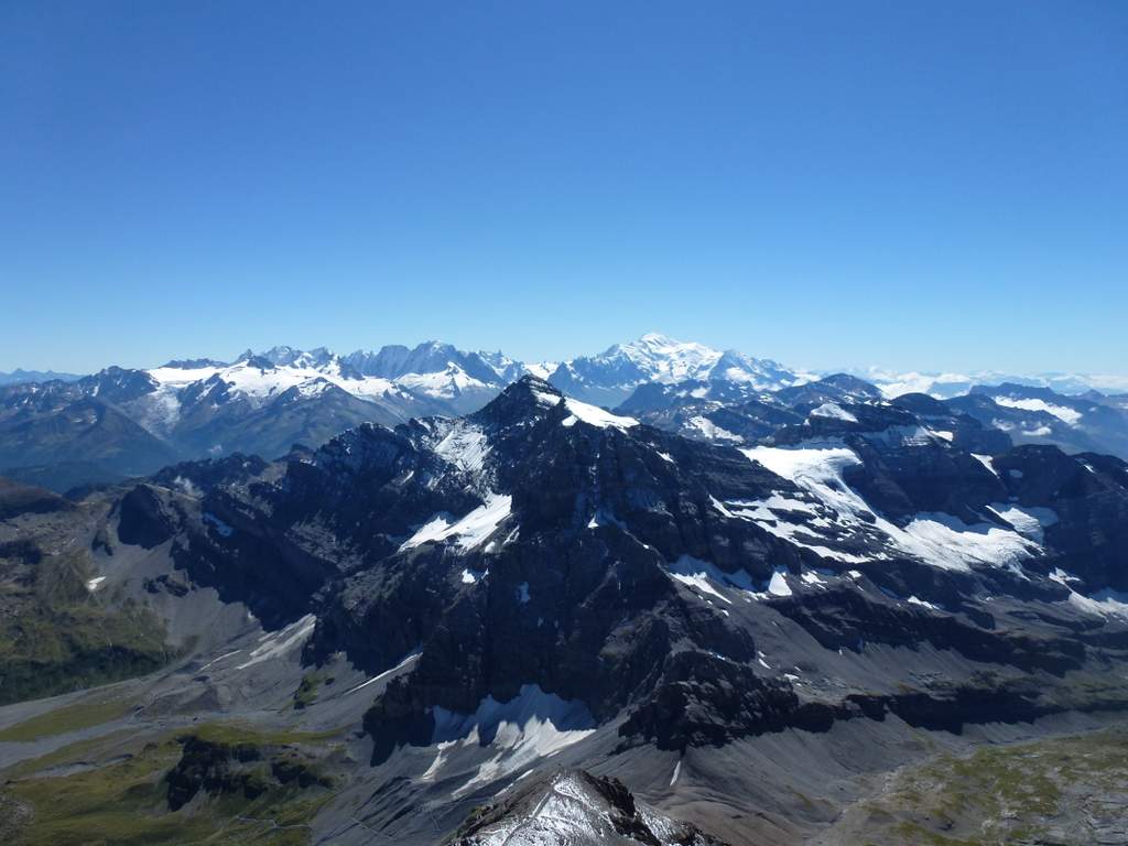 Tour Sallière : Tour Sallière et massif du Mt Blanc
