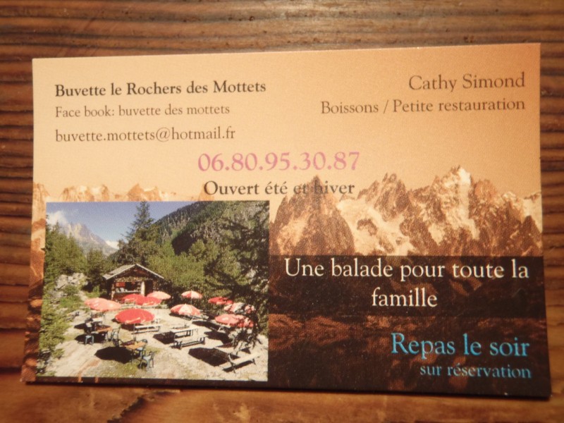 #11 Carte de visite. : Toutes les sorties, nous avons fait la pose à la buvette des Mottets. Carte de visite. : Toutes les sorties, nous avons fait la pose à la buvette des Mottets.