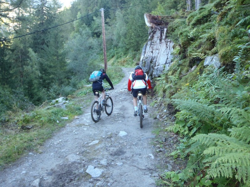 #2 Piste de la Vallée Blanche. : Piste cyclable à 85%. Piste de la Vallée Blanche. : Piste cyclable à 85%.