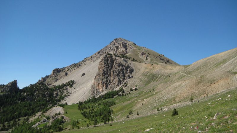 #1 Col de la Coulette : La fin de la montée. A gauche le début des Crêtes de Vars. Col de la Coulette : La fin de la montée. A gauche le début des Crêtes de Vars.