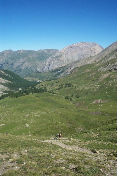 Portage -> le col de Vallon : Fin de la partie à flanc