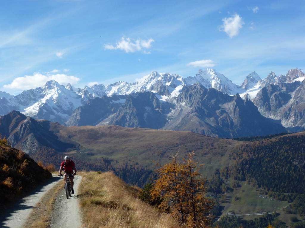 Massif du Mt Blanc : Magnifique point de vue sur le massif du Mt Blanc