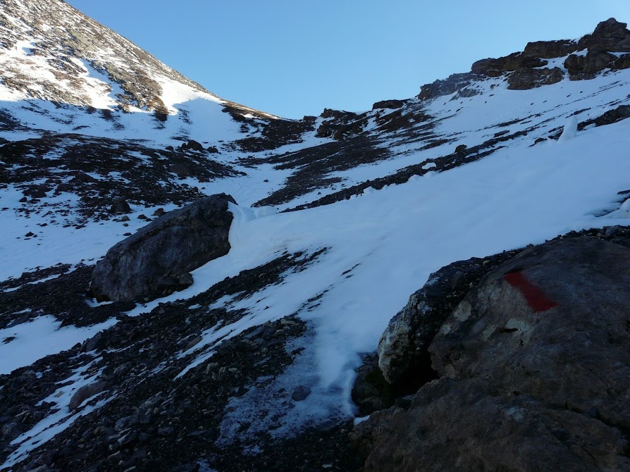 Sous le col de Barberine : Y'a bien de la neige