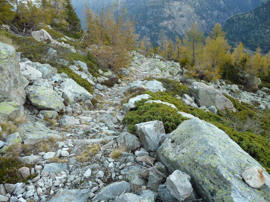 Tout cailloux : Mon seul passage "VTT" de la descente sinon ça sera la route...