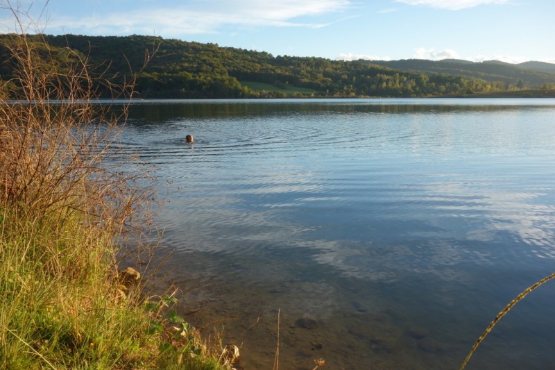 Lac de Filleit : Encore un peu de baignade le soir vers 18h, avant d'arriver au gîte: elle est pas belle la vie ?