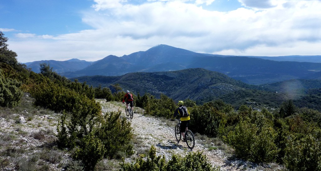 Sentier balcon face au Ventoux