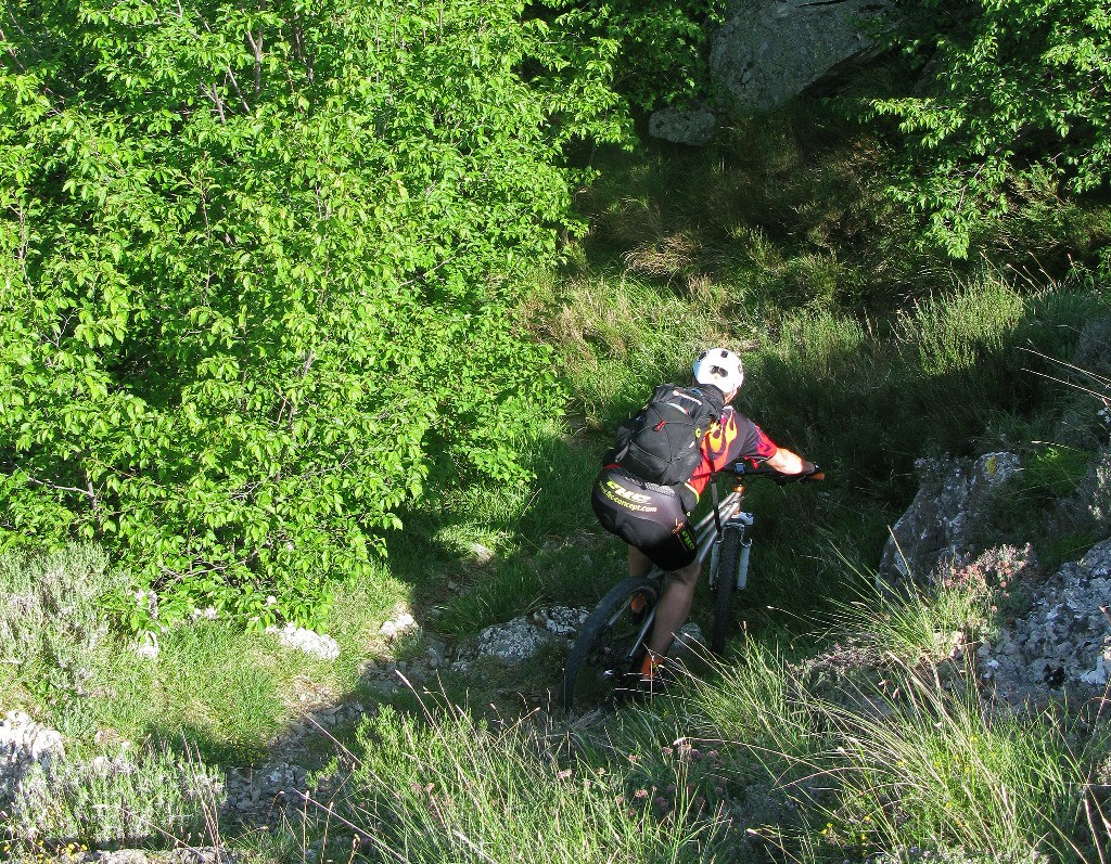 Début de la descente de Roche Fourquib