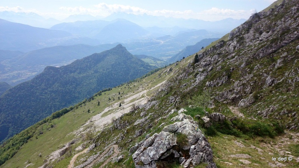 cheminement du sentier du col Vert versant Est