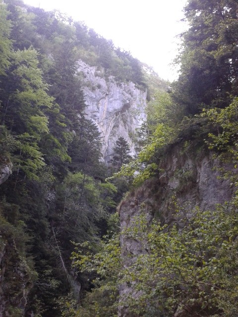 Arrivée dans les gorges de la Frau.