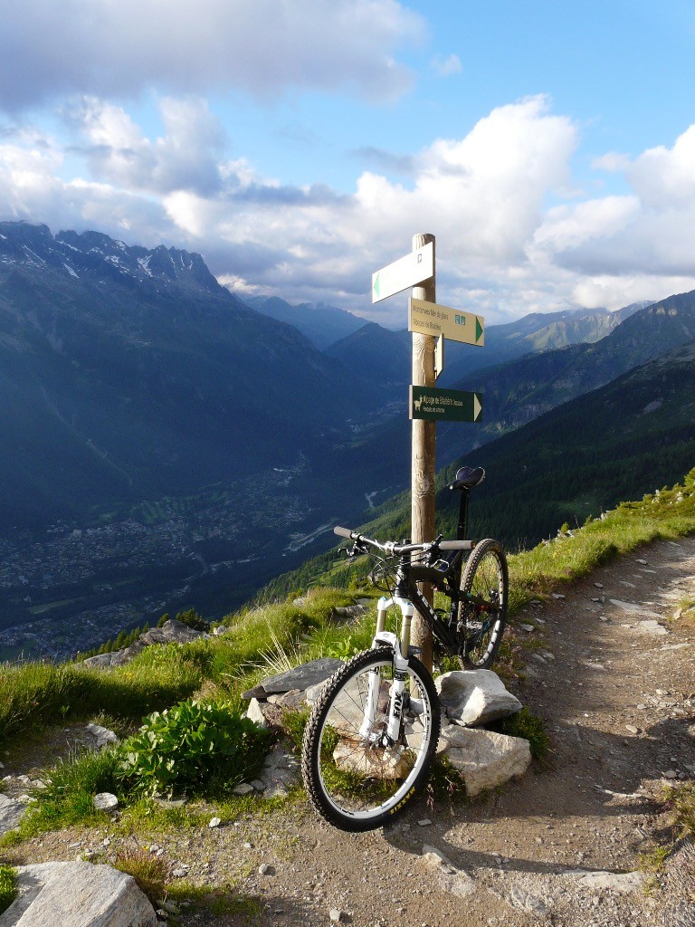 Départ de la descente sur Chamonix