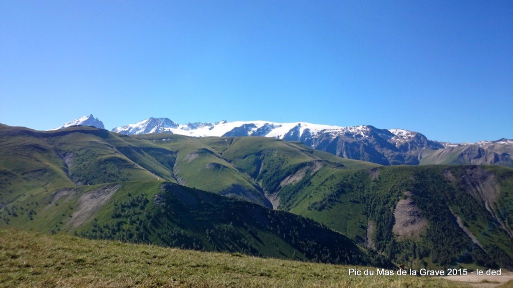 Meije, Rateau et glacier du Mont de Lans