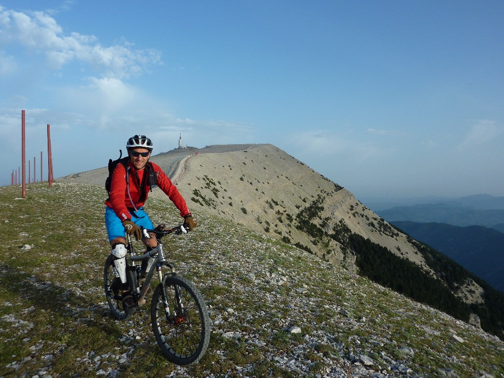 Partie bien roulante sur les crêtes du Ventoux