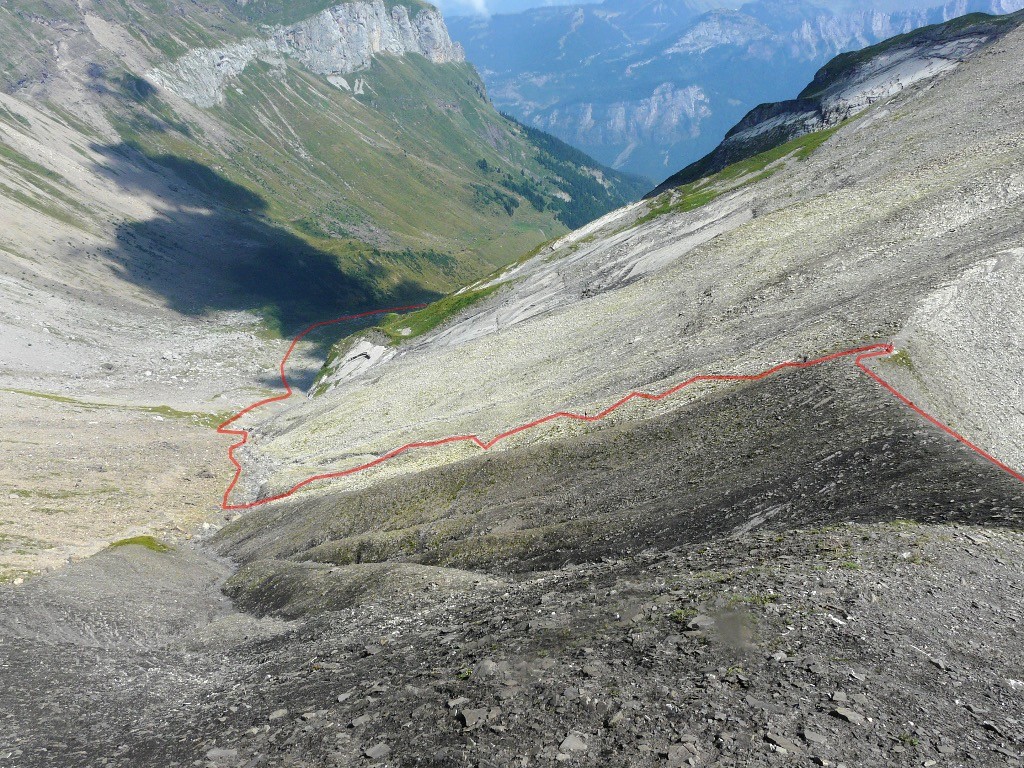 La descente depuis le col de Doran